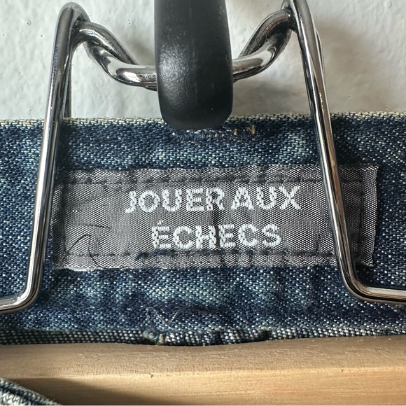 JOUER AUX ECHECS Denim front slit long skirt size 4 - Picture 3 of 13